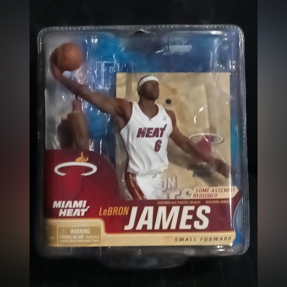 LeBron James Miami Heat Action Figure McFarlane Toys- White Jersey